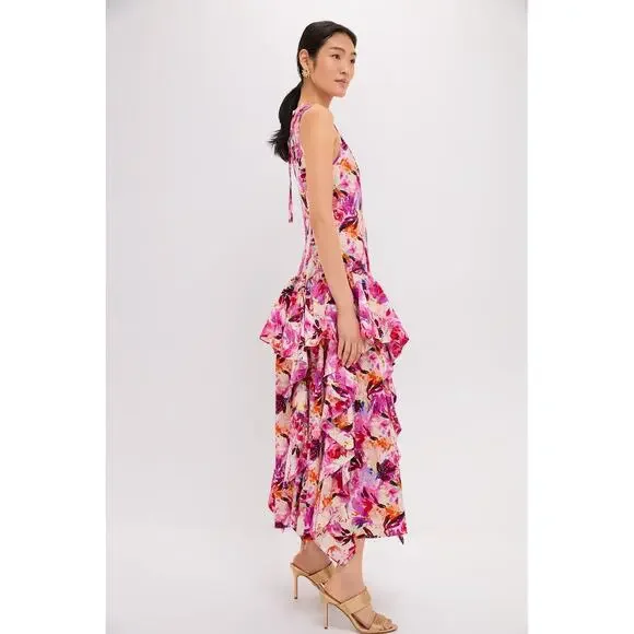 ULLA JOHNSON Azalea Mural Dress Size 2 NWT Retail $750 Tuckernuck - Picture 7 of 7
